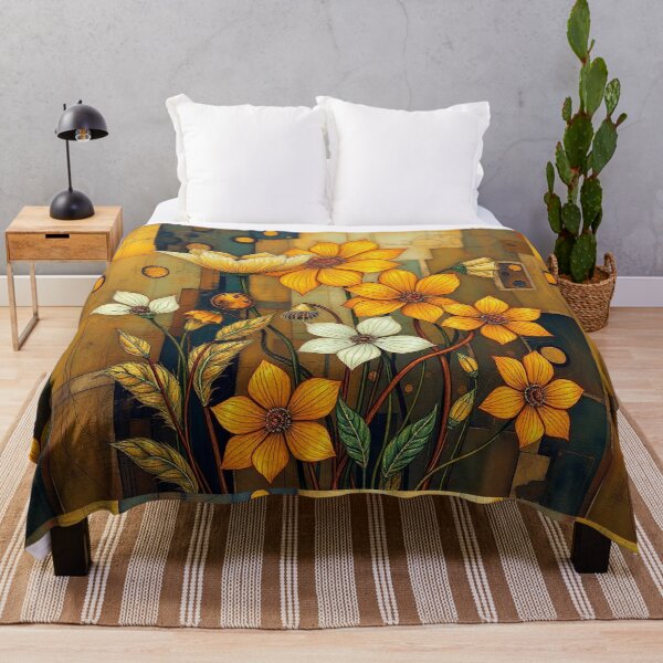 Item preview, A Beautiful Flower Garden painting inspired by Gustav Klimt designed and sold by Vintage Designs +.