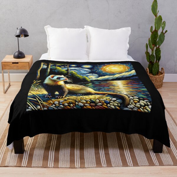 Artikelvorschau, Sternennacht Frettchen Van Gogh Liebhaber entworfen und verkauft von Kimberley King Art  King Art.