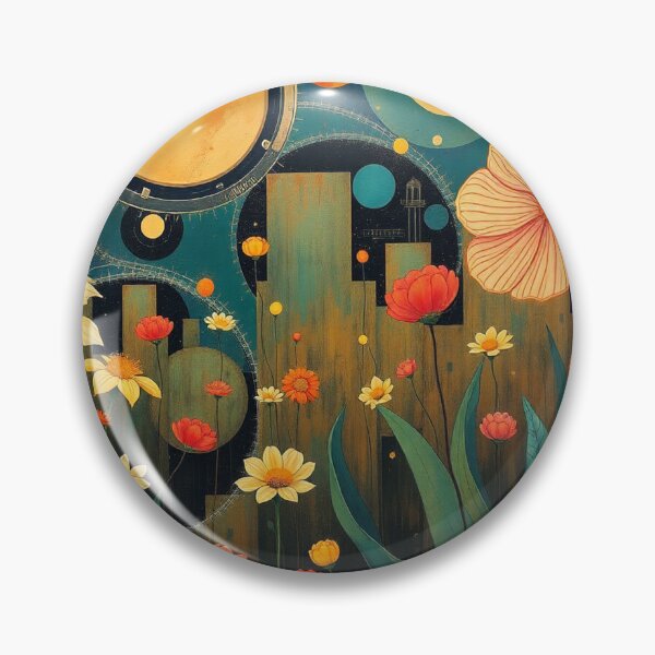 Item preview, A Beautiful Flower Garden painting inspired by Gustav Klimt designed and sold by Vintage Designs +.