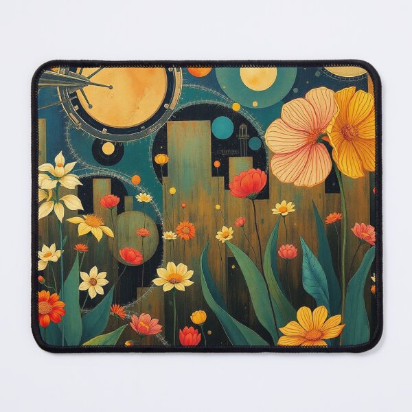 Item preview, A Beautiful Flower Garden painting inspired by Gustav Klimt designed and sold by Vintage Designs +.