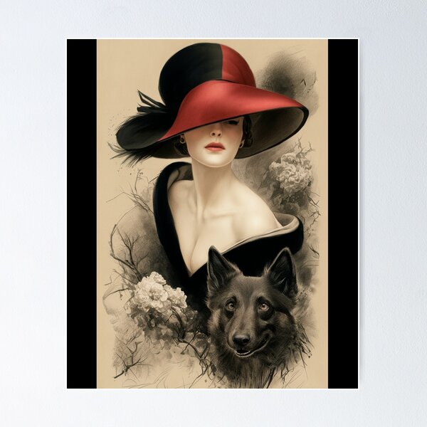 Item preview, Lady with Red and Black Sunhat designed and sold by Lilmoo31.
