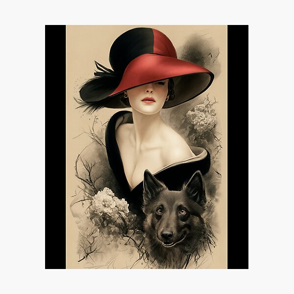 Item preview, Lady with Red and Black Sunhat designed and sold by Lilmoo31.