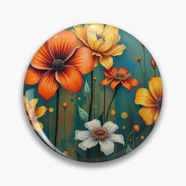 Item preview, A Beautiful Flower Garden painting inspired by Gustav Klimt designed and sold by Vintage Designs +.