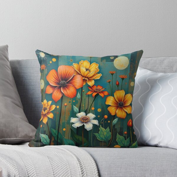 Item preview, A Beautiful Flower Garden painting inspired by Gustav Klimt designed and sold by Vintage Designs +.