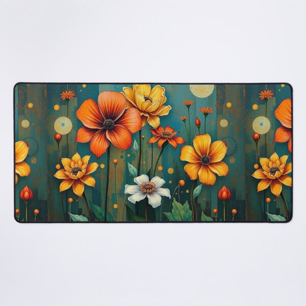 Item preview, A Beautiful Flower Garden painting inspired by Gustav Klimt designed and sold by Vintage Designs +.