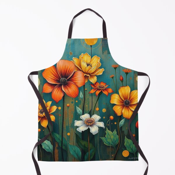 Item preview, A Beautiful Flower Garden painting inspired by Gustav Klimt designed and sold by Vintage Designs +.