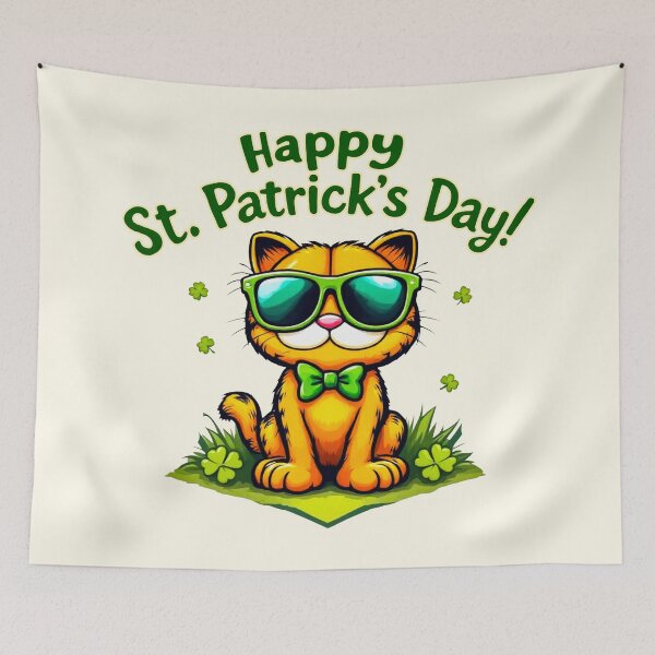 Item preview, St. Patrick’s Day Cool Cat designed and sold by SteadyRolling.