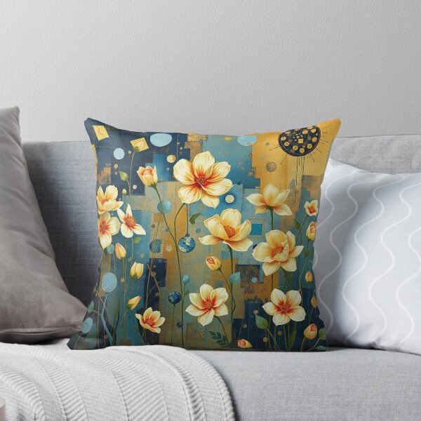 Item preview, A Beautiful Flower Garden painting inspired by Gustav Klimt designed and sold by Vintage Designs +.