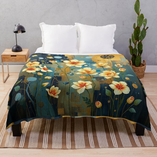 Item preview, A Beautiful Flower Garden painting inspired by Gustav Klimt designed and sold by Vintage Designs +.