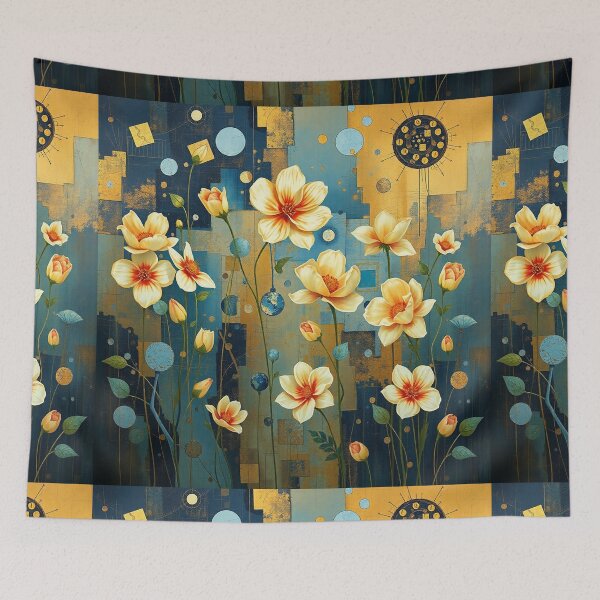 Item preview, A Beautiful Flower Garden painting inspired by Gustav Klimt designed and sold by Vintage Designs +.