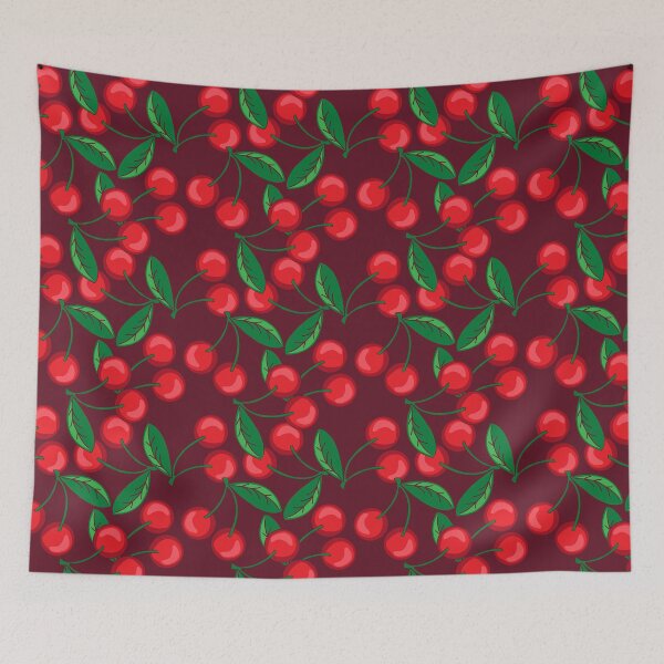 Item preview, Dark Cherry Red Cherries Pattern designed and sold by HotHibiscus.