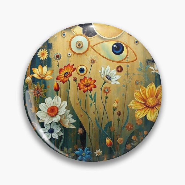 Item preview,  A Beautiful Flower Garden painting inspired by Gustav Klimt designed and sold by Vintage Designs +.