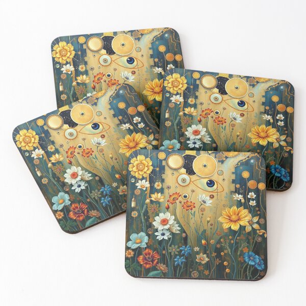 Item preview,  A Beautiful Flower Garden painting inspired by Gustav Klimt designed and sold by Vintage Designs +.