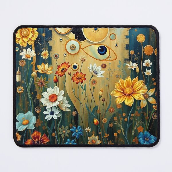 Item preview, A Beautiful Flower Garden painting inspired by Gustav Klimt designed and sold by Vintage Designs +.