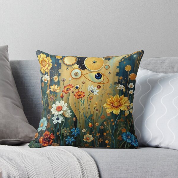 Item preview,  A Beautiful Flower Garden painting inspired by Gustav Klimt designed and sold by Vintage Designs +.