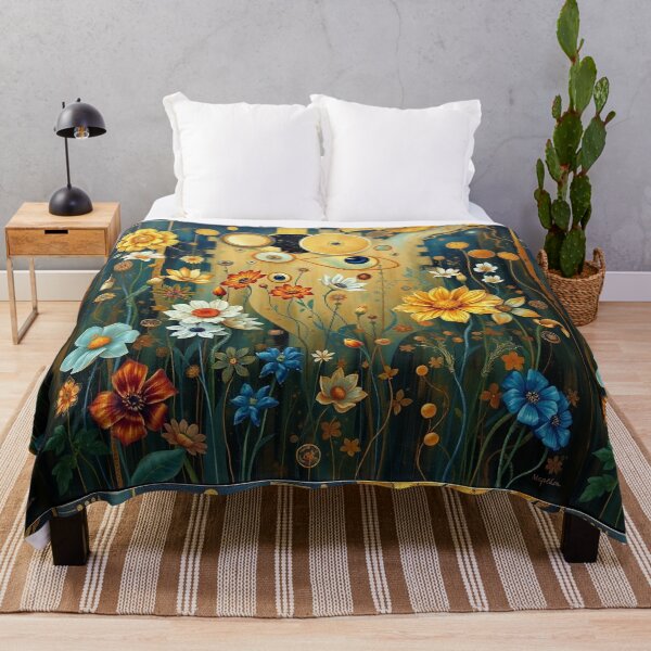 Item preview,  A Beautiful Flower Garden painting inspired by Gustav Klimt designed and sold by Vintage Designs +.