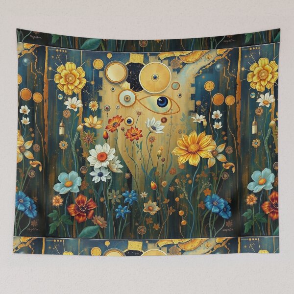 Item preview,  A Beautiful Flower Garden painting inspired by Gustav Klimt designed and sold by Vintage Designs +.