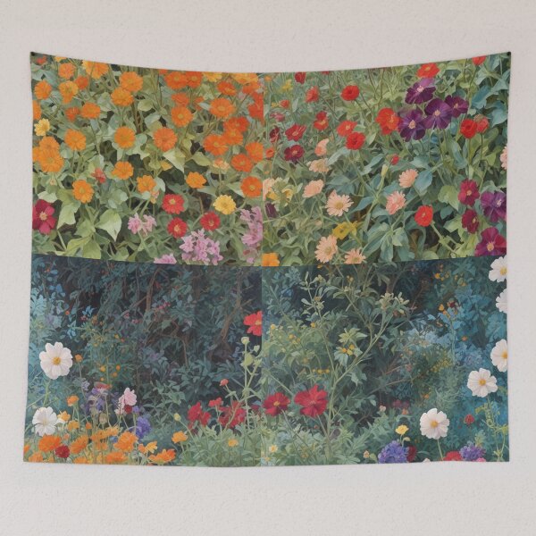 Item preview,  A Beautiful Flower Garden painting inspired by Gustav Klimt designed and sold by Vintage Designs +.
