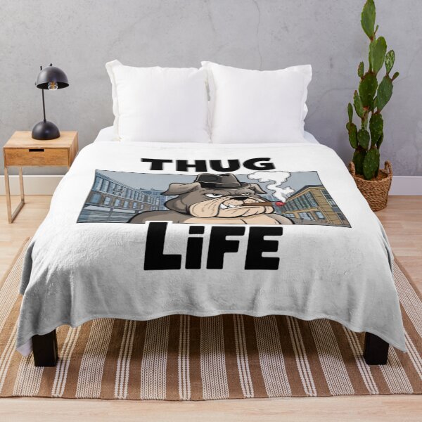 Item preview, Thug Life, Bulldog, gangster, funnyfits70, Humor, Funny, retro, vintages, funny quotes, animal humor, designed and sold by FunnyFits70.
