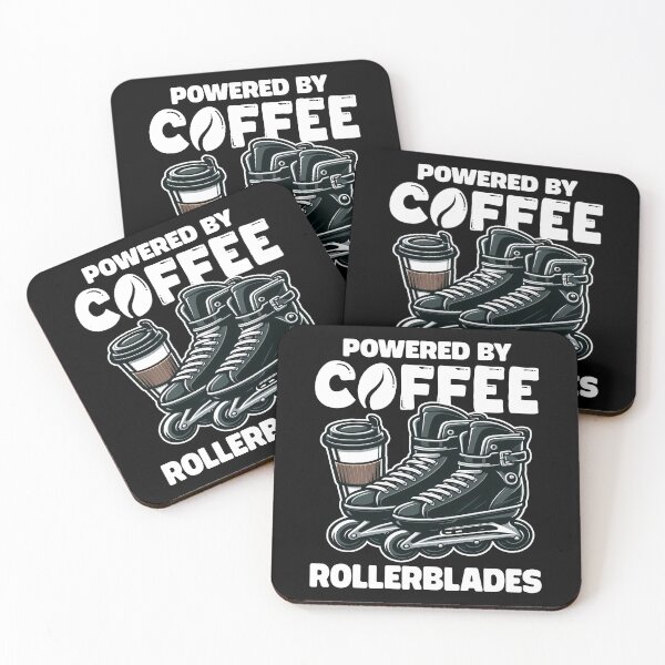 Item preview, POWERED BY COFFEE AND ROLLERBLADES designed and sold by KEF Custom.