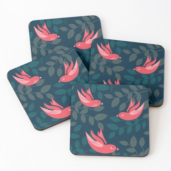 Item preview, Midnight Flight – Midcentury Bird Pattern designed and sold by MandarinaStudio.