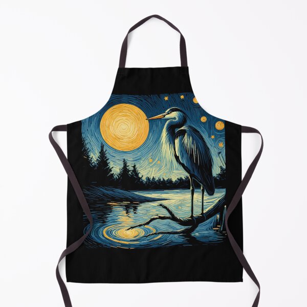 Item preview, Starry Night Great Blue Heron Van Gogh Bird Lover designed and sold by Kimberley King Art King Art.