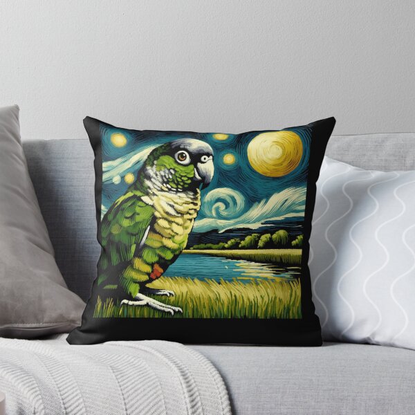 Item preview, Starry Night Green Cheek Conure Parrot Van Gogh Bird Lover designed and sold by Kimberley King Art  King Art.