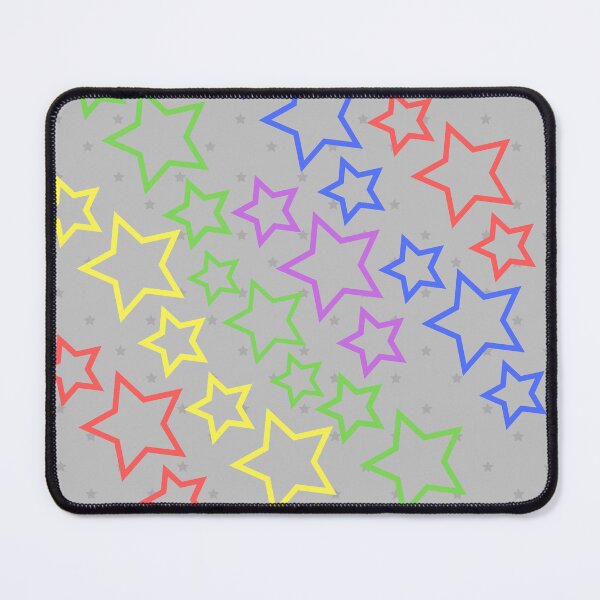 Item preview, Rainbow stars on shiny silver designed and sold by KWGD - Kelly Woodward Graphic Designer.