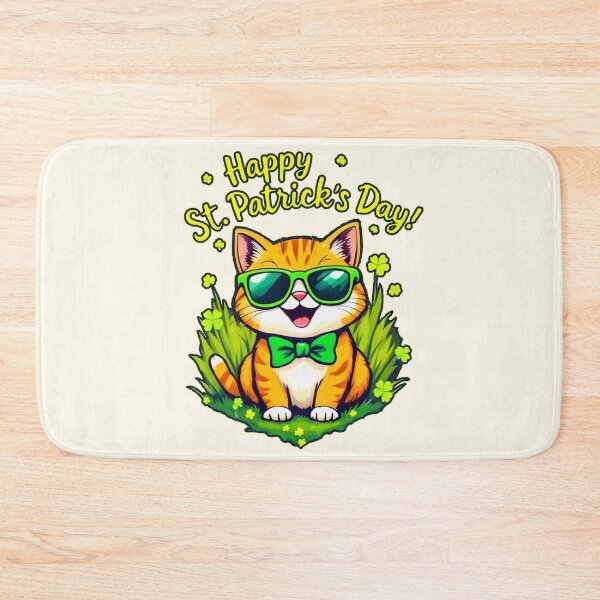 Item preview, St. Patrick’s Day Cool Cat 2 designed and sold by SteadyRolling.