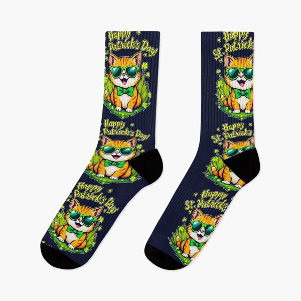 Item preview, St. Patrick’s Day Cool Cat 2 designed and sold by SteadyRolling.
