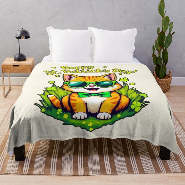 Item preview, St. Patrick’s Day Cool Cat 2 designed and sold by SteadyRolling.