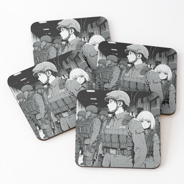 Item preview, Profoundly Somber 90s Anime Soldiers - War's Melancholy designed and sold by RetroRebootShop.