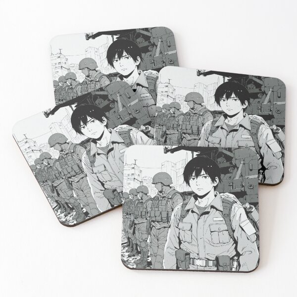 Item preview, Weary 90s Anime Soldiers - Emotional Weight of War designed and sold by RetroRebootShop.
