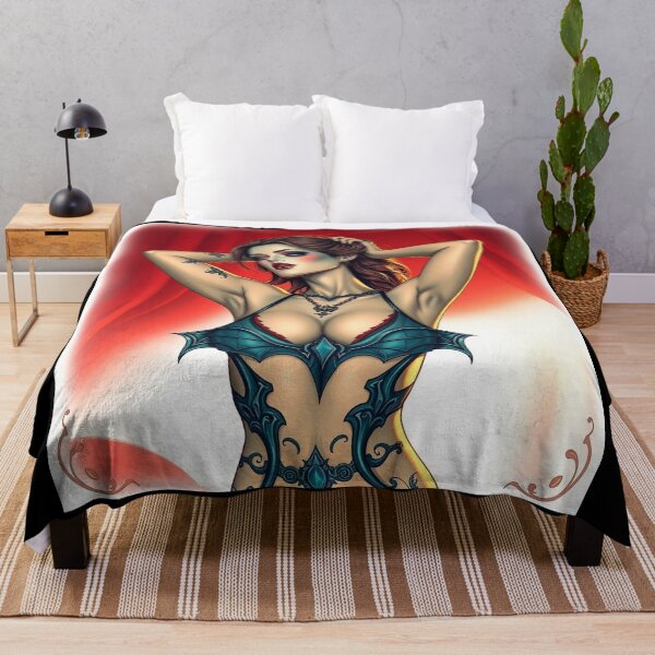 Item preview, Cool Beautiful Vampire demon fantasy punk horror Girl fantasy art illustration designed and sold by Vintage Designs +.