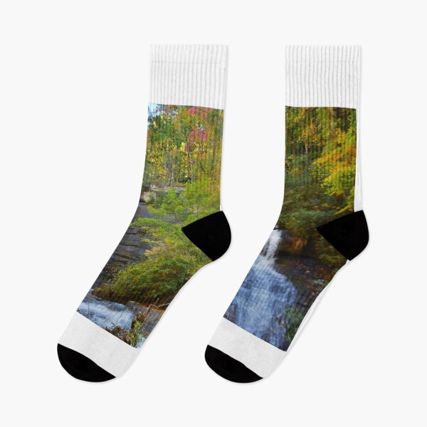 Item preview, Eastatoe Falls/Twin Falls In Autumn designed and sold by LisaWootenPhoto.