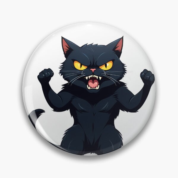 Artikelvorschau, Wilde, wütende schwarze Katze – Aggressive Katzenkunst entworfen und verkauft von UniversalFlair.