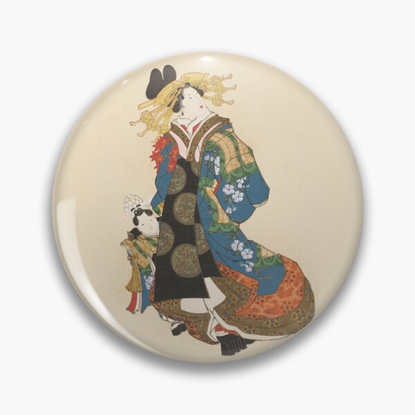 Item preview, ukiyo-e oiran asian beauty kimono designed and sold by FunkyBeaver.