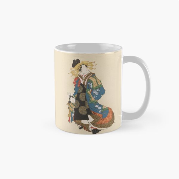 Item preview, ukiyo-e oiran asian beauty kimono designed and sold by FunkyBeaver.