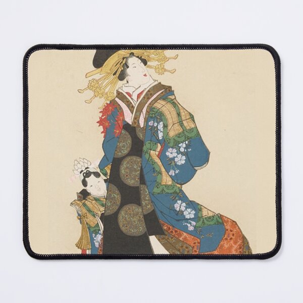 Item preview, ukiyo-e oiran asian beauty kimono designed and sold by FunkyBeaver.