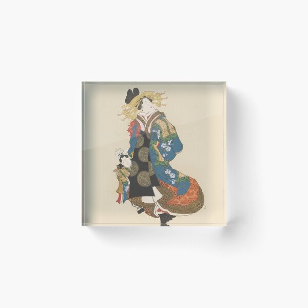 Item preview, ukiyo-e oiran asian beauty kimono designed and sold by FunkyBeaver.