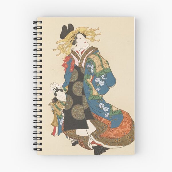 Item preview, ukiyo-e oiran asian beauty kimono designed and sold by FunkyBeaver.