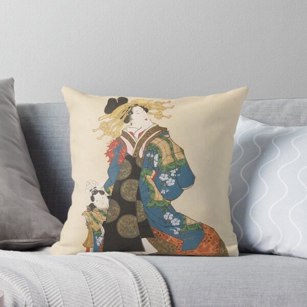 Item preview, ukiyo-e oiran asian beauty kimono designed and sold by FunkyBeaver.