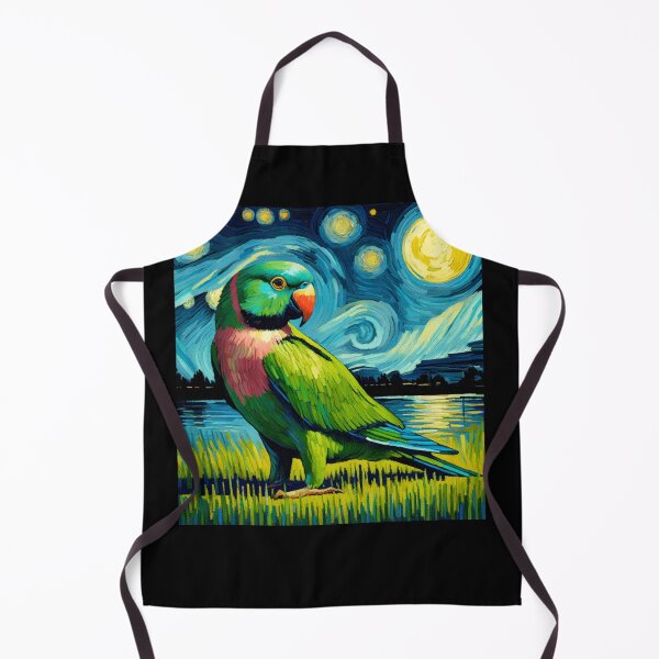 Item preview, Starry Night Indian Ringneck Parrot Van Gogh Bird Lover designed and sold by Kimberley King Art King Art.