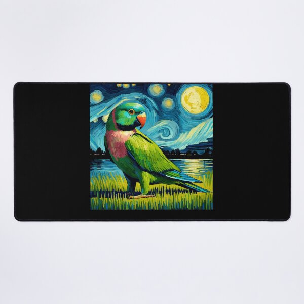 Item preview, Starry Night Indian Ringneck Parrot Van Gogh Bird Lover designed and sold by Kimberley King Art King Art.