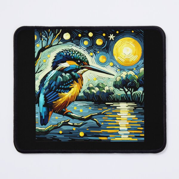 Item preview, Starry Night Kingfisher Van Gogh Bird Lover designed and sold by Kimberley King Art  King Art.