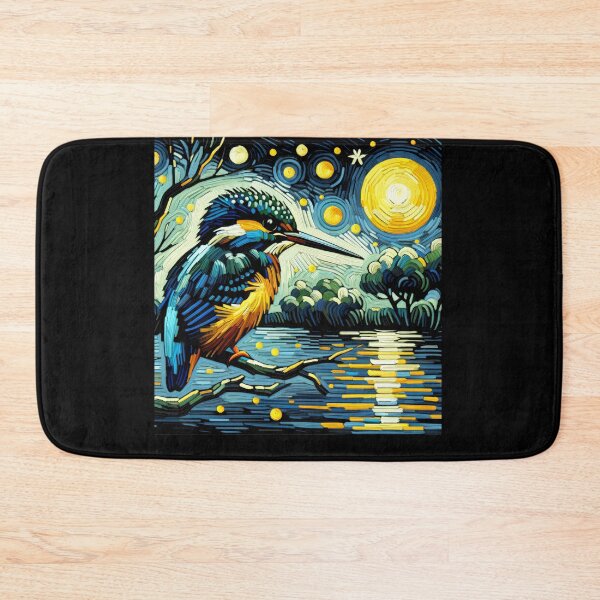 Item preview, Starry Night Kingfisher Van Gogh Bird Lover designed and sold by Kimberley King Art  King Art.