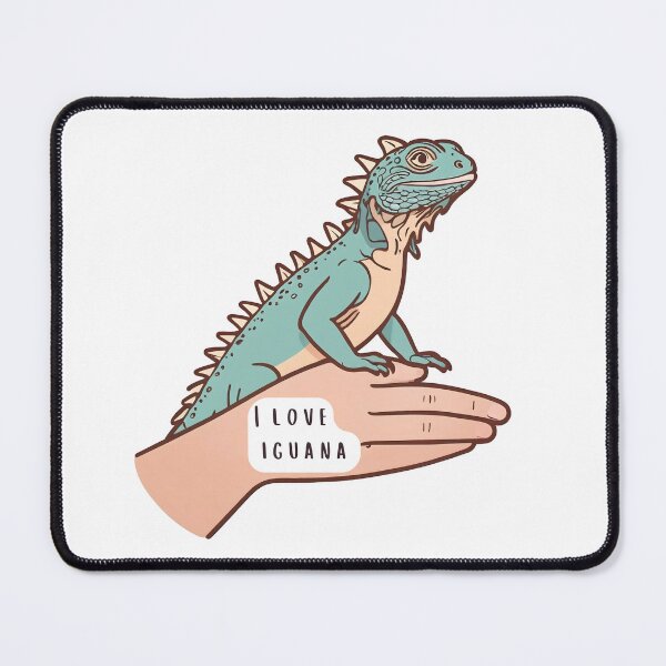 Item preview, A unique t-shirt design featuring simple graphics and text of a cute, colorful Iguana lizard, a popular exotic pet that can be handled and kept as a pet designed and sold by postprocess.