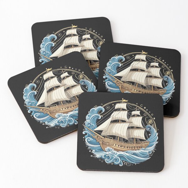 Item preview, Vintage Sailing Ship – Nautical Ocean Adventure Art designed and sold by DscapeDesigns.