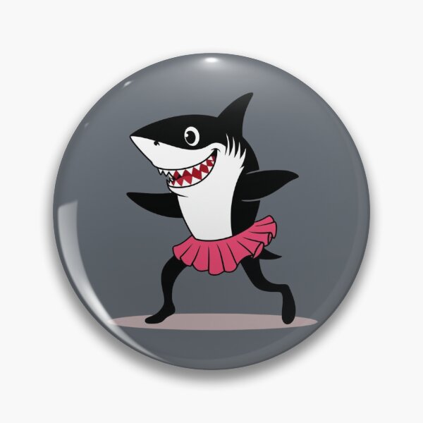 Item preview, Dancing Shark in Pink Tutu – Funny Cartoon Illustration designed and sold by Art Garden.