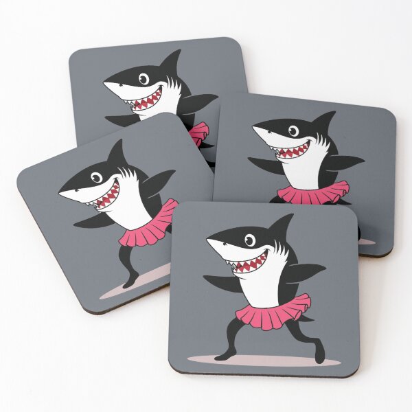 Item preview, Dancing Shark in Pink Tutu – Funny Cartoon Illustration designed and sold by Art Garden.